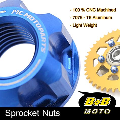 Blue Cnc M Rear Sprocket Nuts For Ducati Streetfighter V S