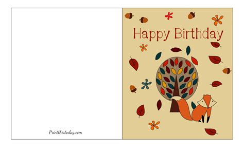 Free Printable Fall Birthday Cards Birthday Cards Images Birthday