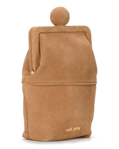 Cult Gaia Maris Suede Mini Crossbody Bag In Brown Lyst