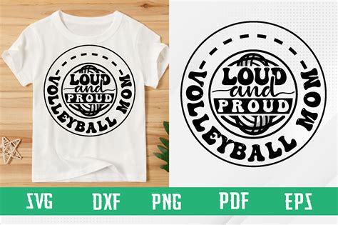 Loud And Proud Volleyball Mom Svg Graphic By Binasvgbundle · Creative Fabrica