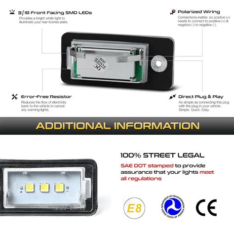 Éclairage LED pour plaques d immatriculation Audi Test et Avis