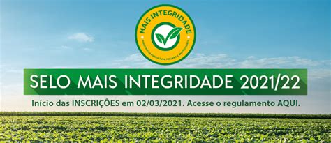 Selo Mais Integridade Minist Rio Da Agricultura E Pecu Ria