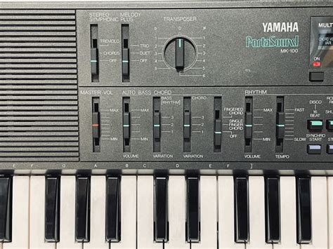 Yamaha Portasound Mk 100 49key Electronic Keyboard Digital Piano Black Music Ebay