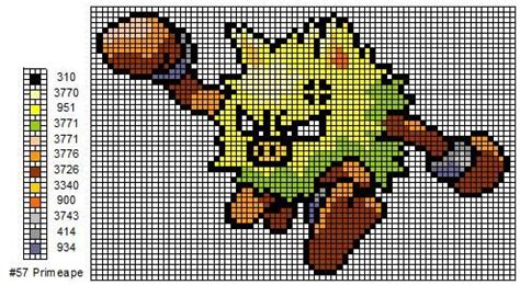 Primeape By Cdbvulpix On Deviantart Pokemon Cross Stitch