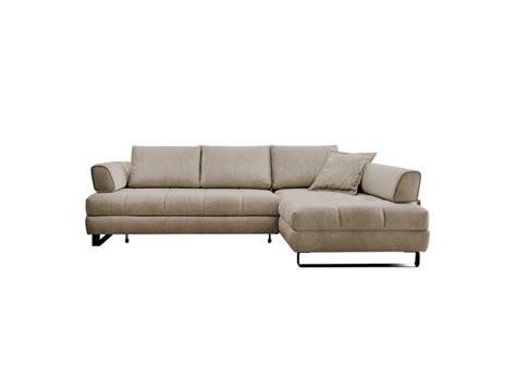 Canap D Angle Lincoln Brun Clair Fonction De Couchage Conforama