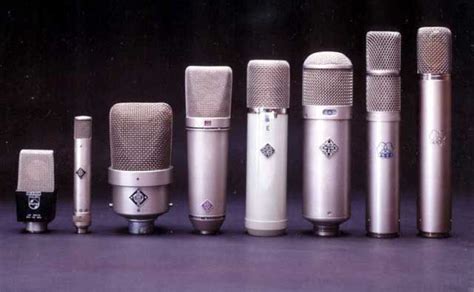 Neumann Microphones Collection in Recording Studio