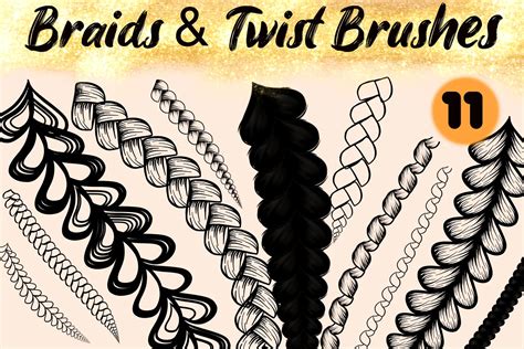 Braids Twists Brushes Procreate Brushes