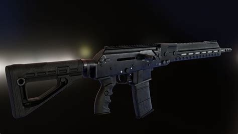 model kalashnikov sr vr ar  poly cgtrader
