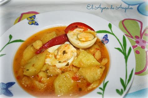 PATATAS GUISADAS CON BACALAO El Ágora de Ángeles