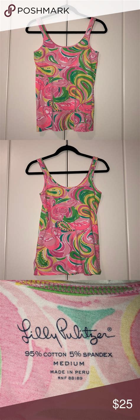 Pink Lilly Pulitzer Tank Top Pink Lillies Lilly Pulitzer Tops