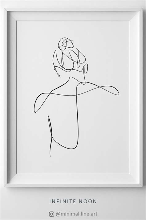 Art Collectibles Digital Minimal Nude Line Art Printable Wall Art