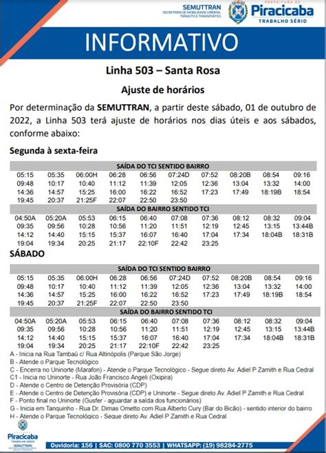 Semuttran Altera Hor Rios De Quatro Linhas De Nibus A Partir De