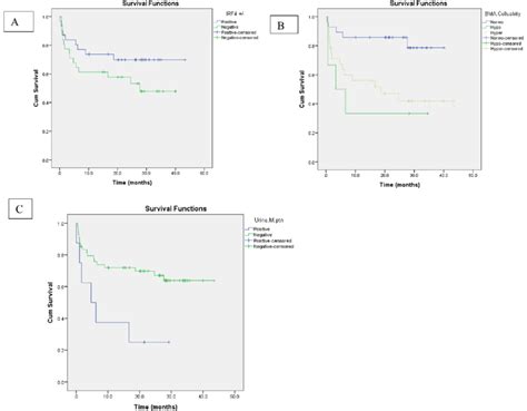 Overall Survival Of A IRF B Urine M Protein And C BMA Cellularity