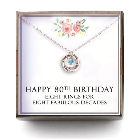 Th Birthday Gift Women Birthstone Necklace Th Birthday Etsy