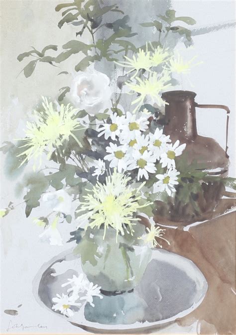 John Yardley A Still Life Vase Of Flowers Mutualart