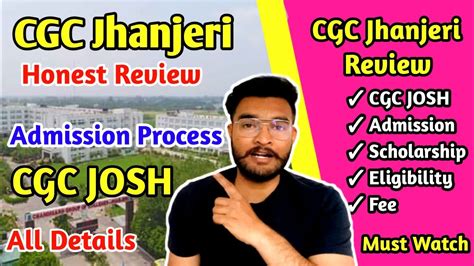 CGC Jhanjeri Admission Process 2023 CGC JOSH EXAM Placement Review