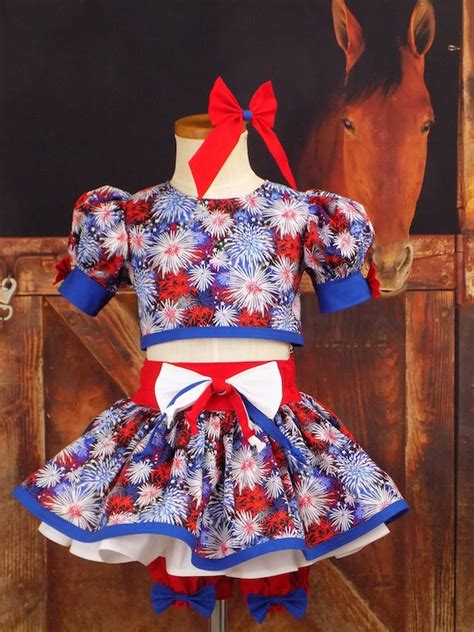 Patriotic Pageant Wear Red White Blue Pageant Wear Rwb Fire Etsy