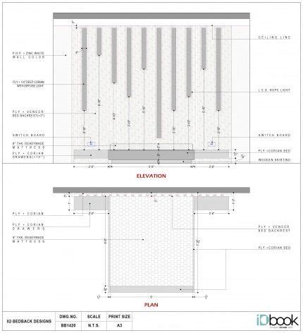 False Ceiling 2d Drawings Of Bedrooms And Drawing Room Are Given In