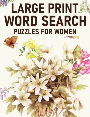 Jumbo Word Search Puzzles For Women Positive Word Find Book For