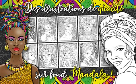 COLORIAGE ADULTE FEMMES NOIRES Livre De Coloriage Anti Stress