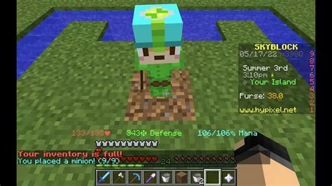 How To Set Up The Sugar Cane Minion Hypixel Skyblock Youtube