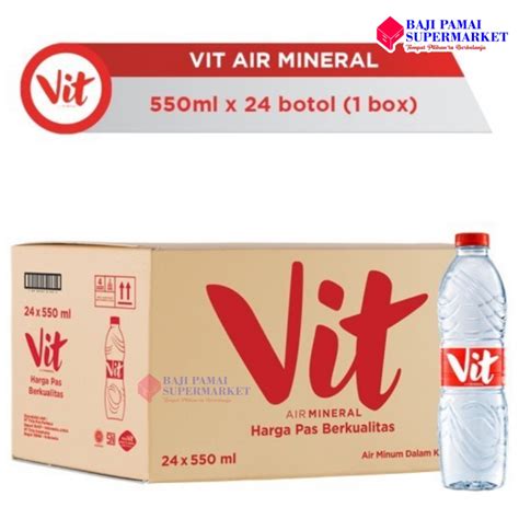 Jual VIT AIR MINERAL BOTOL 550 ML 1 DUS ISI 24 Shopee Indonesia