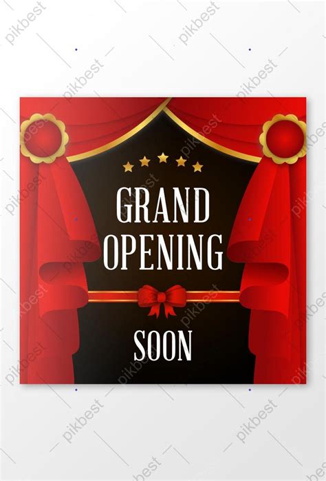 Realistic Grand Opening Invitation Psd Free Download Pikbest