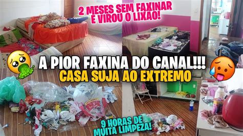 FAXINA COMPLETA NA CASA TODAA PIOR FAXINA DO CANAL 2 MESES SEM FAXINAR