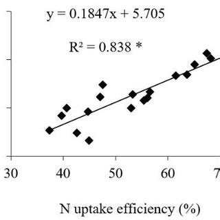 Relationships Between Nitrogen Content In Plant And Nitrogen Uptake