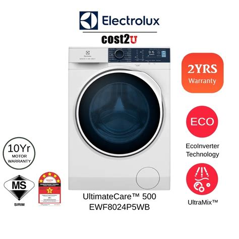 Electrolux 8910kg Ultimatecare™ 500 Front Load Washer Ewf8024p5wb Ewf9024p5wb Ewf1024p5wb