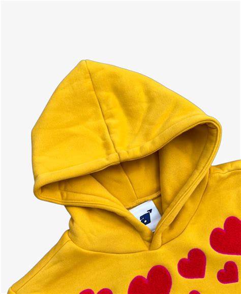 Emotional Reality Yellow Skeleton Hearts Hoodie Abstractbyjules