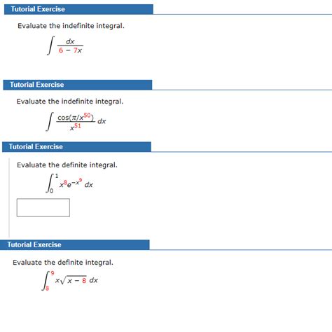 Solved Tutorial Exercise Evaluate The Indefinite Integral Chegg