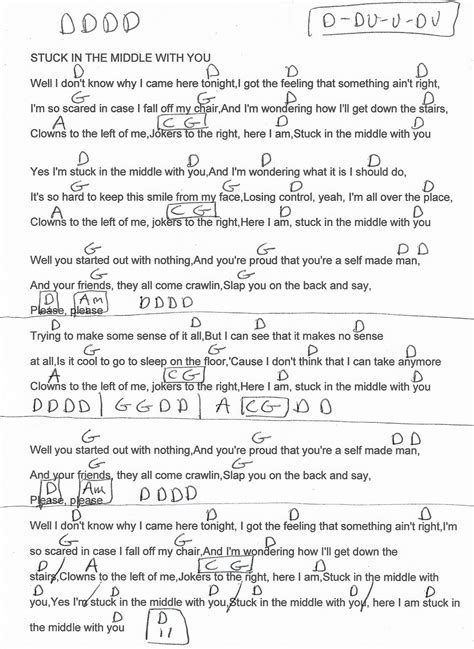 Stuck On You Guitar Chords