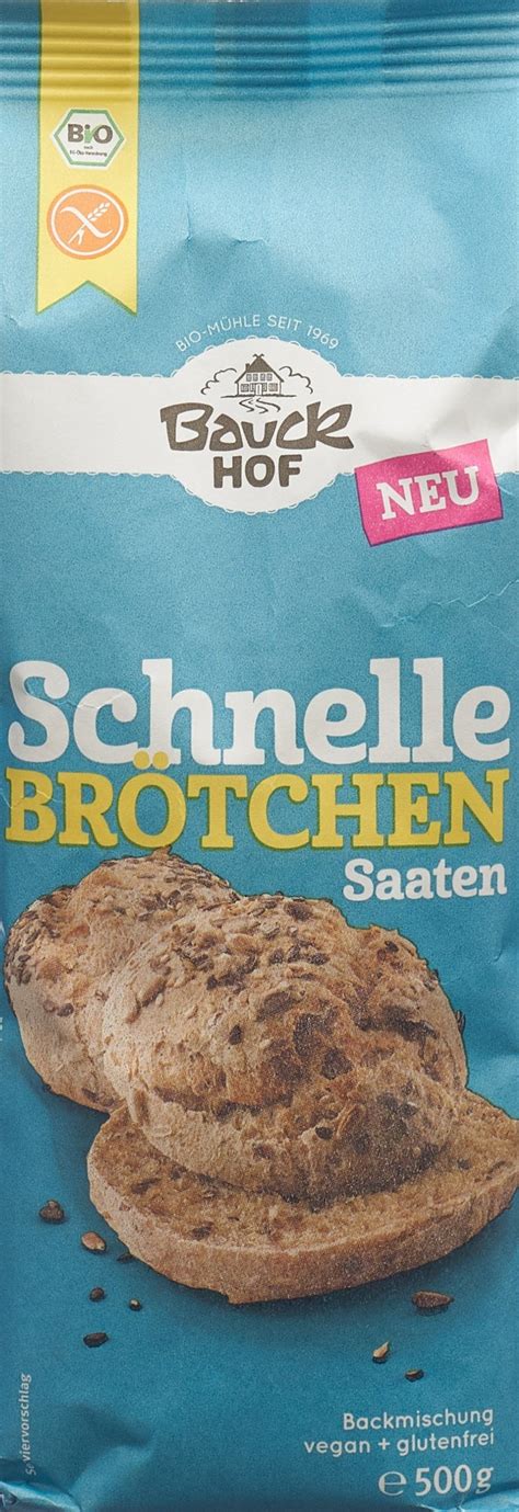 Bauckhof Schnelle Brötchen Saaten glutenfrei Zur Rose Shop