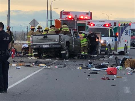 2 Sent To Hospital After Crash Between Semi And Pickup Truck On Calgary