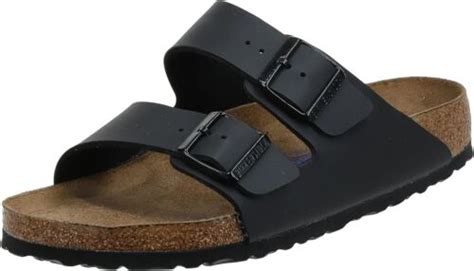 Birkenstock Unisex Arizona Soft Footbed Birko Flor Black Sandal Size Options Ebay