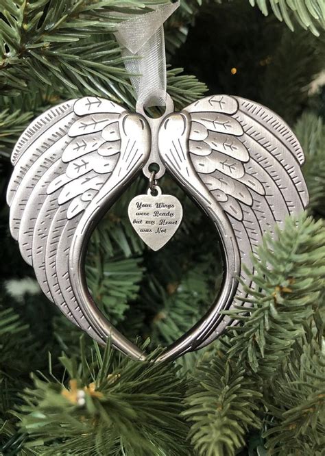 Christmas Ornaments Angel Wings Your Wings Were Ready My Heart Was Not