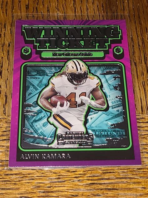 Saints Alvin Kamara Panini Contenders Winning Ticket Wt Aka Ebay