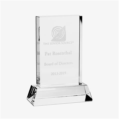 Engraved Crystal Rectangle Chico Award Crystal Images Inc