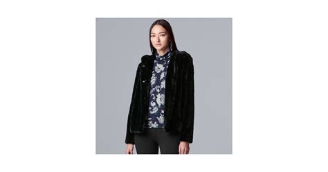 Simply Vera Vera Wang Faux Fur Jacket Trendy Winter Coats For Women