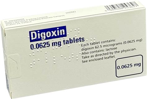 DIGOXIN TABLETS 62 5MCG 28S ULM McDowell Pharmaceuticals