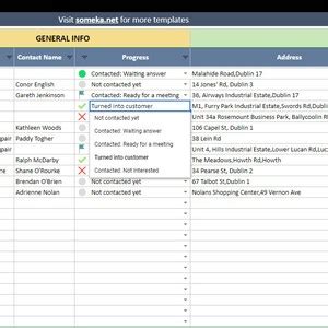 Customer Follow Up Google Sheets Template Lead Tracker For Prospecting