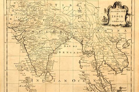 Antique India Map Print A Wallpaper