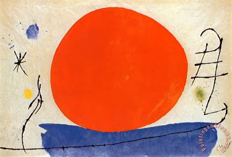 Joan Miro The Red Sun painting - The Red Sun print for sale