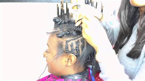 2 Part Sew In Braiding Pattern Youtube