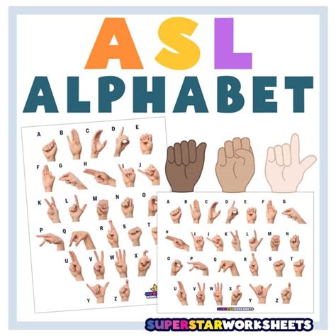 ASL Alphabet - Superstar Worksheets