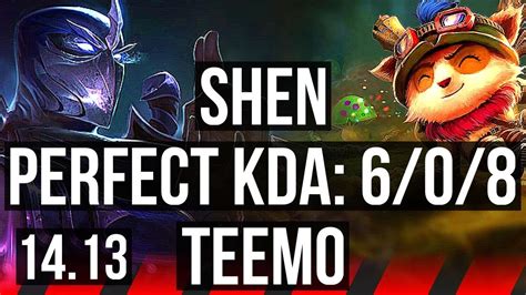 Shen Vs Teemo Top Rank Shen Dominating Eune Challenger