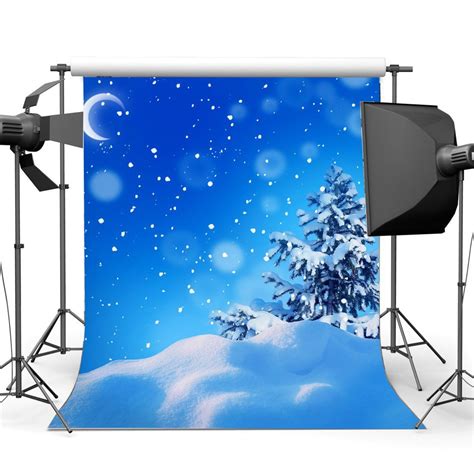 Mohome X Ft Photography Backdrop Christmas Tree Falling Snowflakes