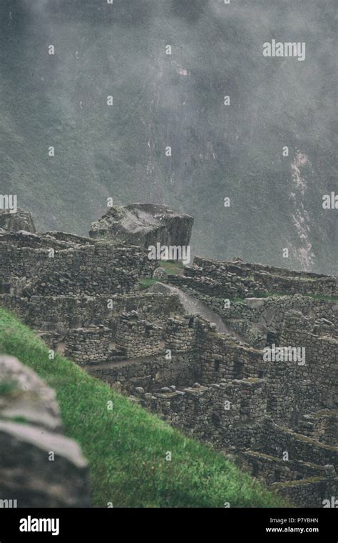 The Mist Over Inca Ancient Culture Stock Photo Alamy