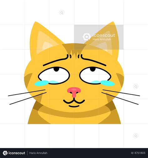 Crying Cat Emoji Animated Icon Download In Json Lottie Or Mp4 Format